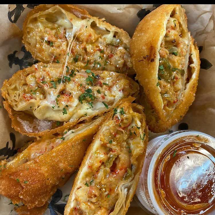 Egg Rolls, Boudin, Crawfish