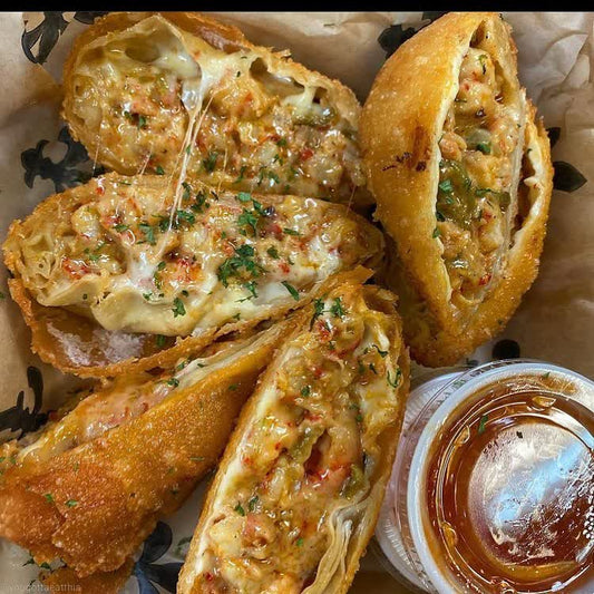 Egg Rolls, Boudin, Crawfish