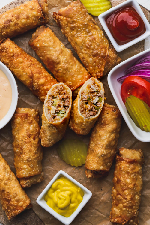 Cheeseburger Egg Rolls