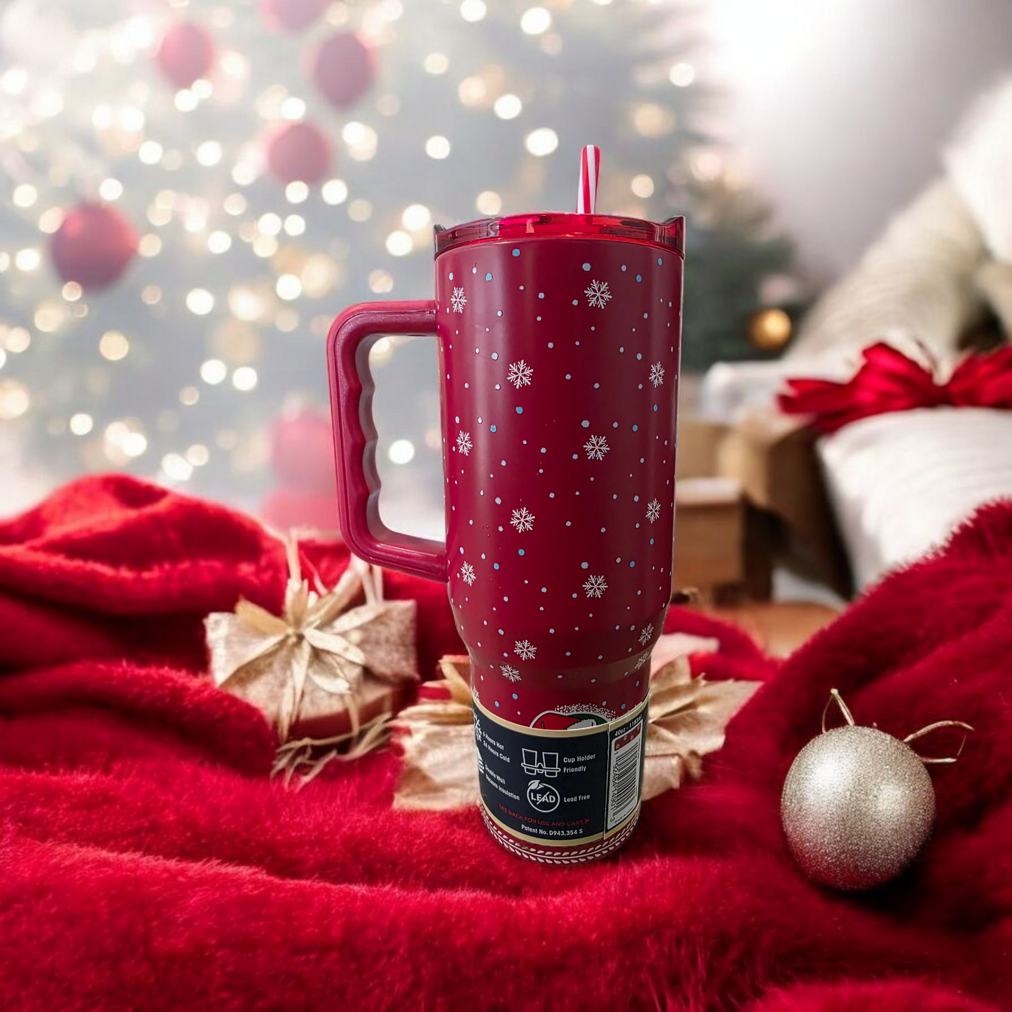 Buc-ee’s Christmas Tumbler – “Jingle All The Way to Buc-ee’s” 40oz Yukon Outfitters Mug with Handle & Straw
